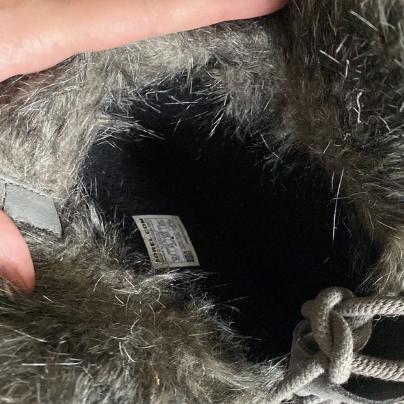 SOREL GREY + BLACK JOAN OF ARCTIC SUEDE SNOW BOOTS WOMEN'S SIZE 10 - Picture 6 of 6